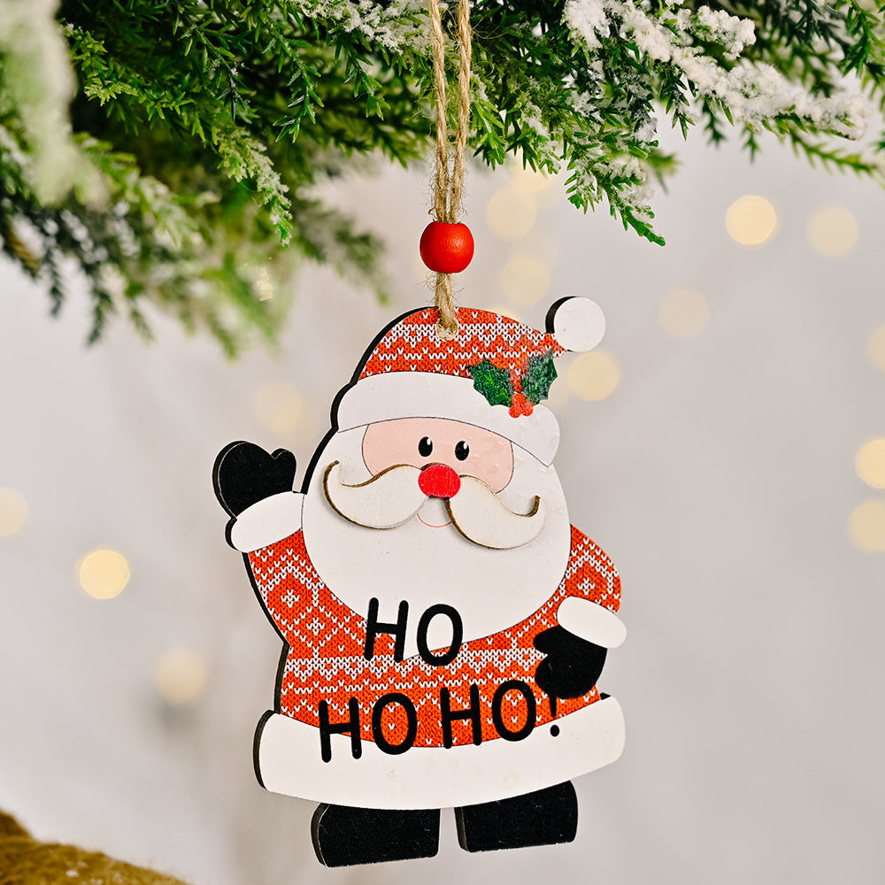 Wooden Christmas Ornaments Set for a Festive Tree