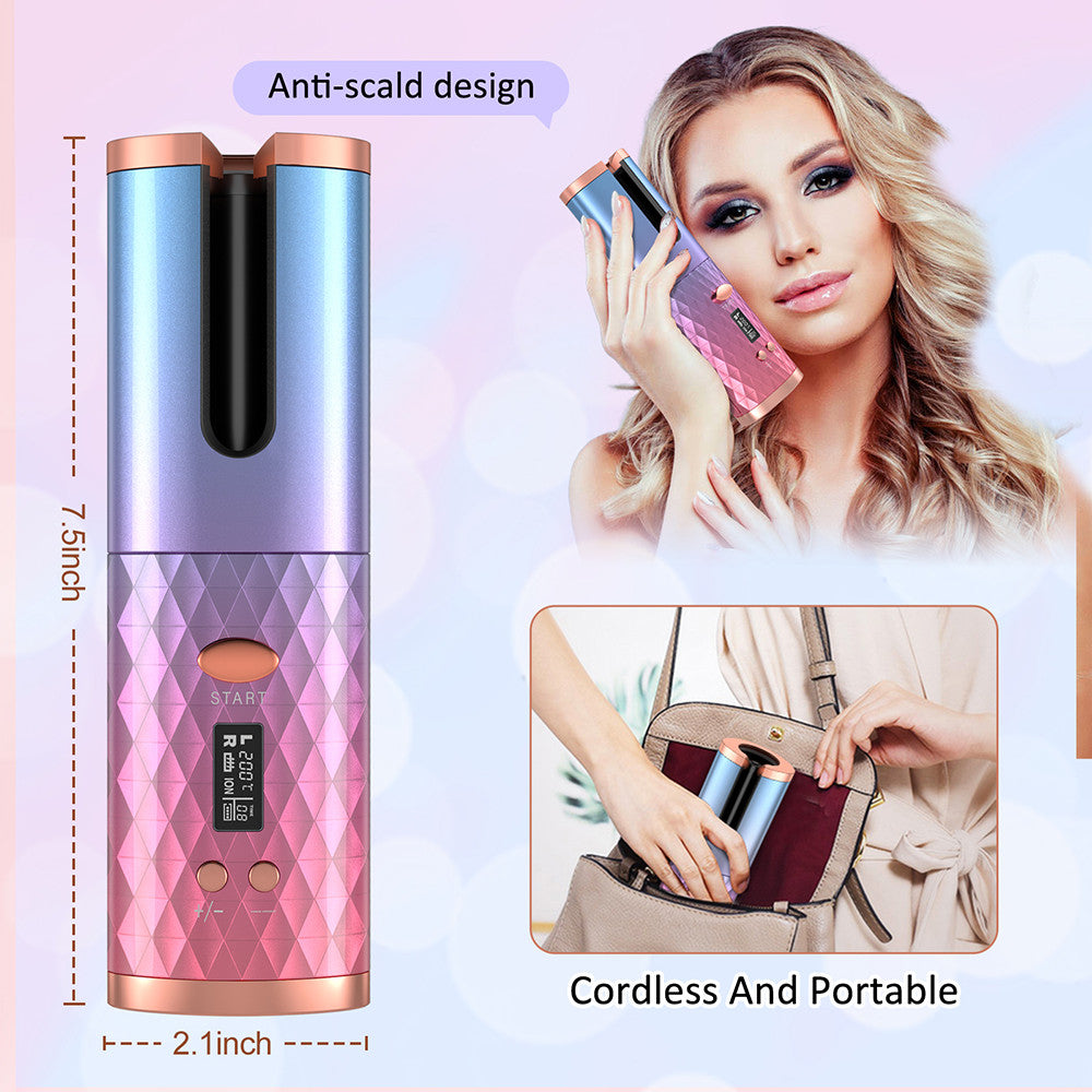 Automatic Curling Iron – Cordless Portable Hair Curler