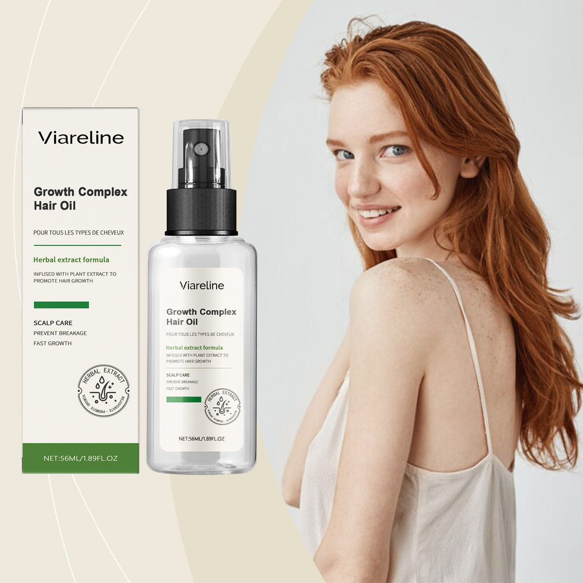 Herbal Hair Oil for Frizz Control & Lasting Moisture