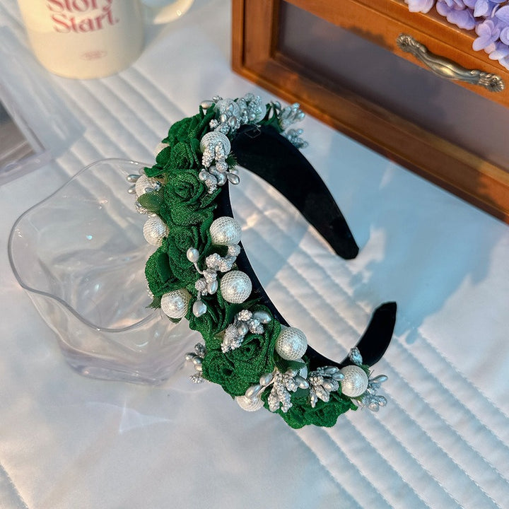 Baroque Pearl Flower Headband For Glamorous Style