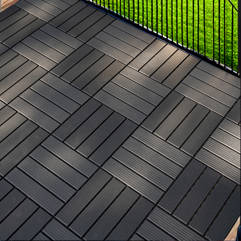 Waterproof Outdoor Deck Tiles, Interlocking Anti-Slip Set