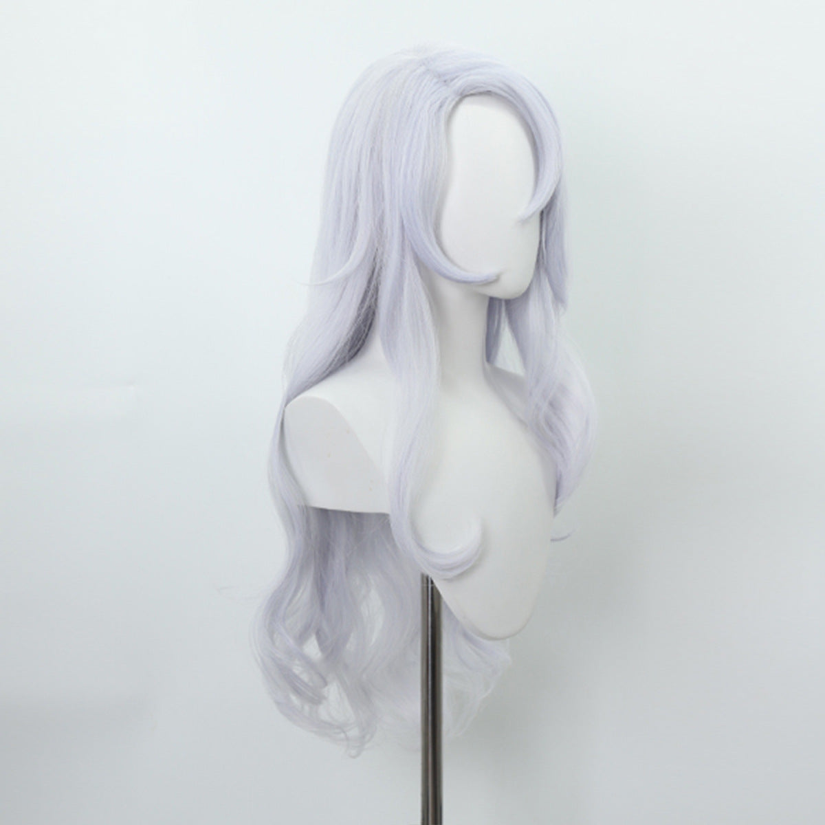 Anime Cosplay Wig With Long Lavender Waves & Side Bangs