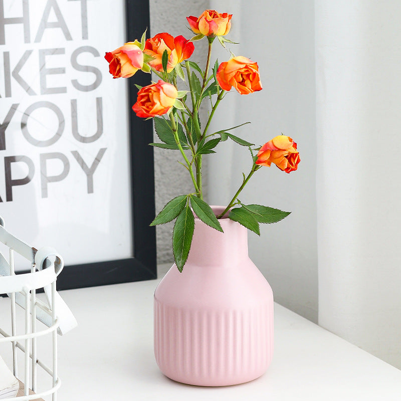 Nordic Ceramic Vase for Dried Flowers & Pastel Decor