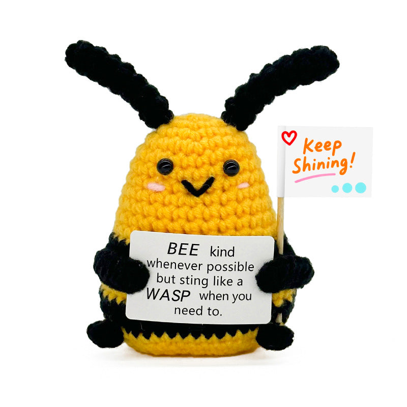 Handmade Knitted Gift Doll With Heartfelt Message
