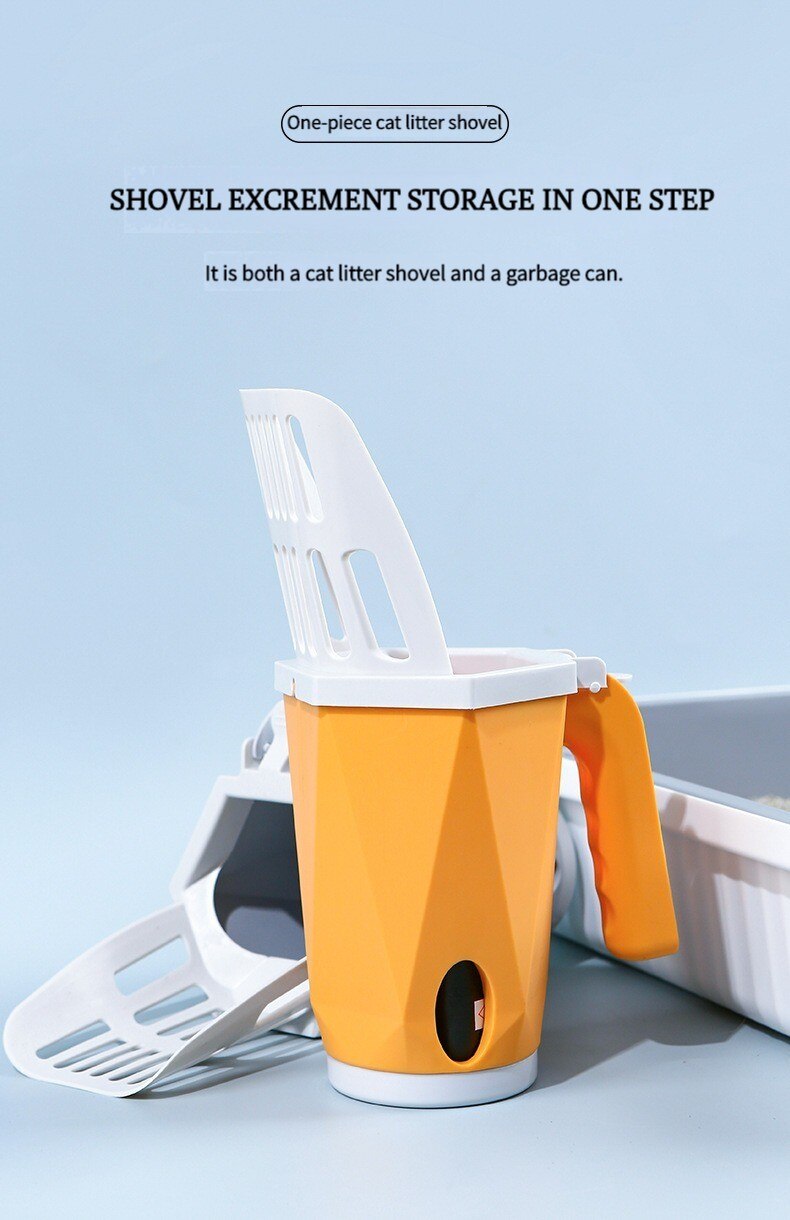 Self-Cleaning Cat Litter Scoop With Waste Storage