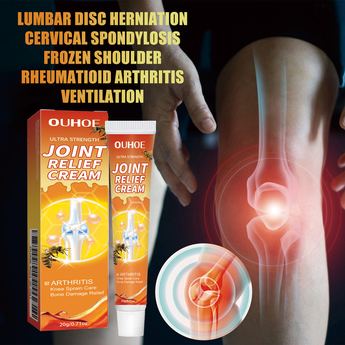 Bee Venom Joint Relief Cream for Targeted Pain Massage