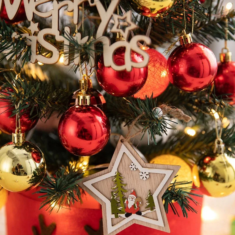 Mini Christmas Tree With Lights for Small-Space Cheer