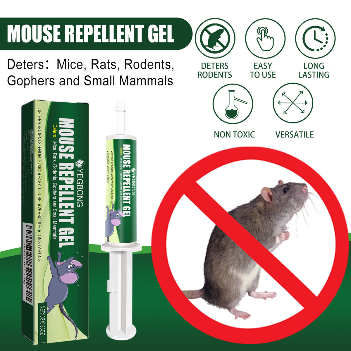 Rat Repellent Gel for Cars, Garages, Home Protection