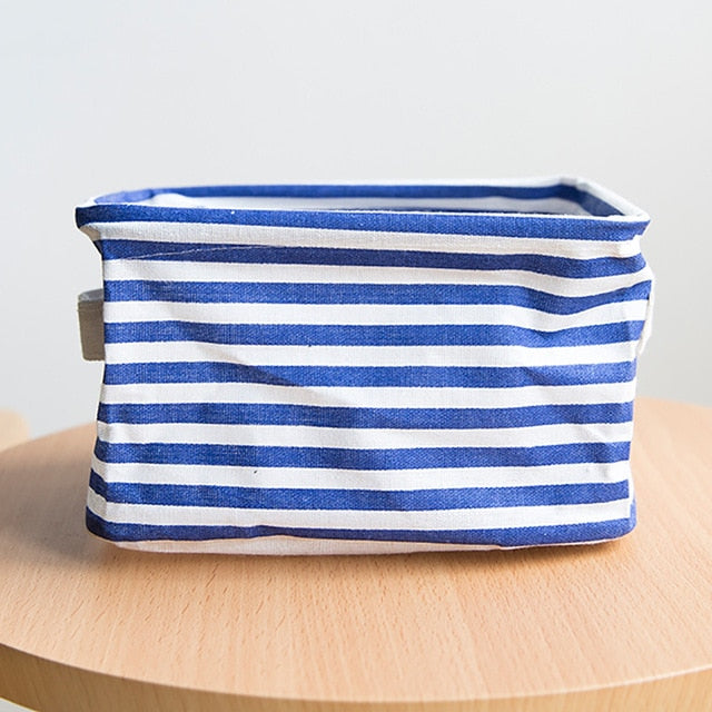 Foldable Fabric Storage Bin for Toys and Desktop Clutter