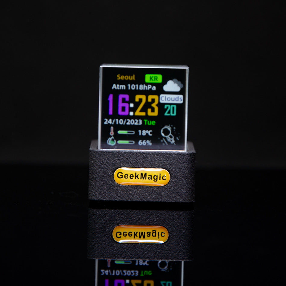 WiFi Weather Clock Cube: Live Time & Forecast on Desk