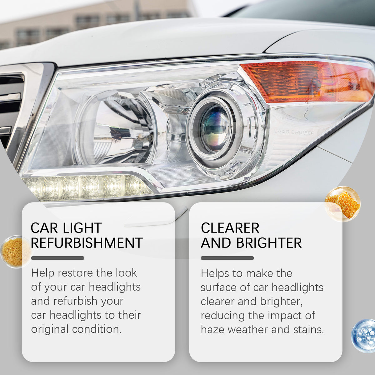 Car Headlight Restoration Kit for Cloudy Lens Clarity