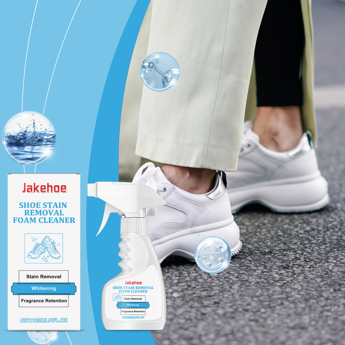 Shoe Cleaner Foam for White Sneakers & Yellow Edges