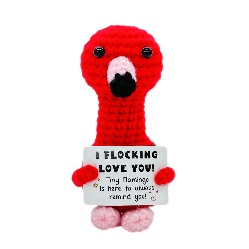 Handmade Knitted Gift Doll With Heartfelt Message