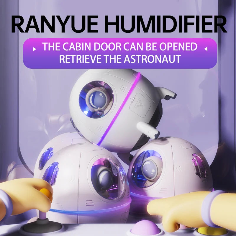 Astronaut Capsule Humidifier with Colorful LED Glow