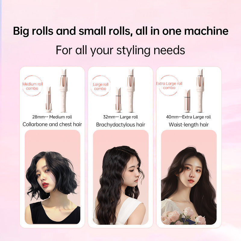 7-in-1 Automatic Curling Wand with Interchangeable Barrels