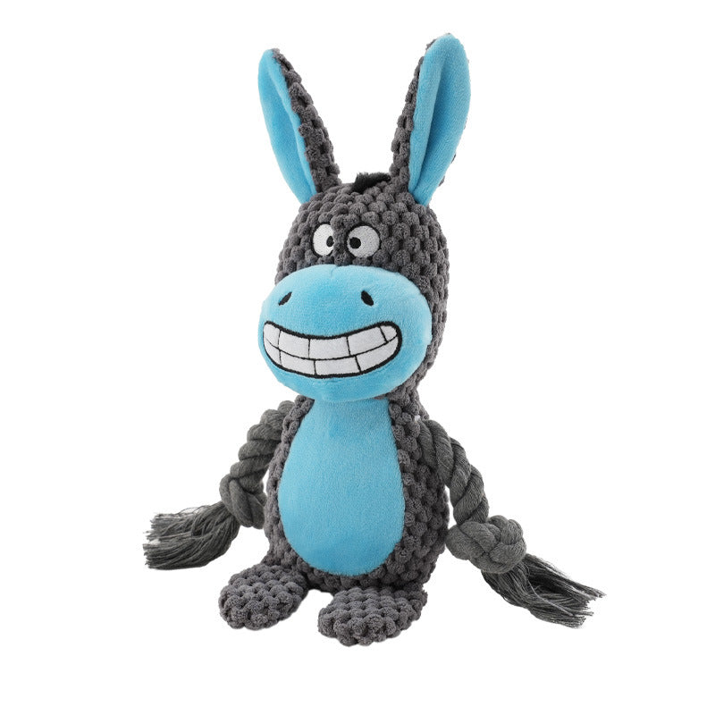 Plush Rope Dog Toy for Tugging, Fetching & Bonding