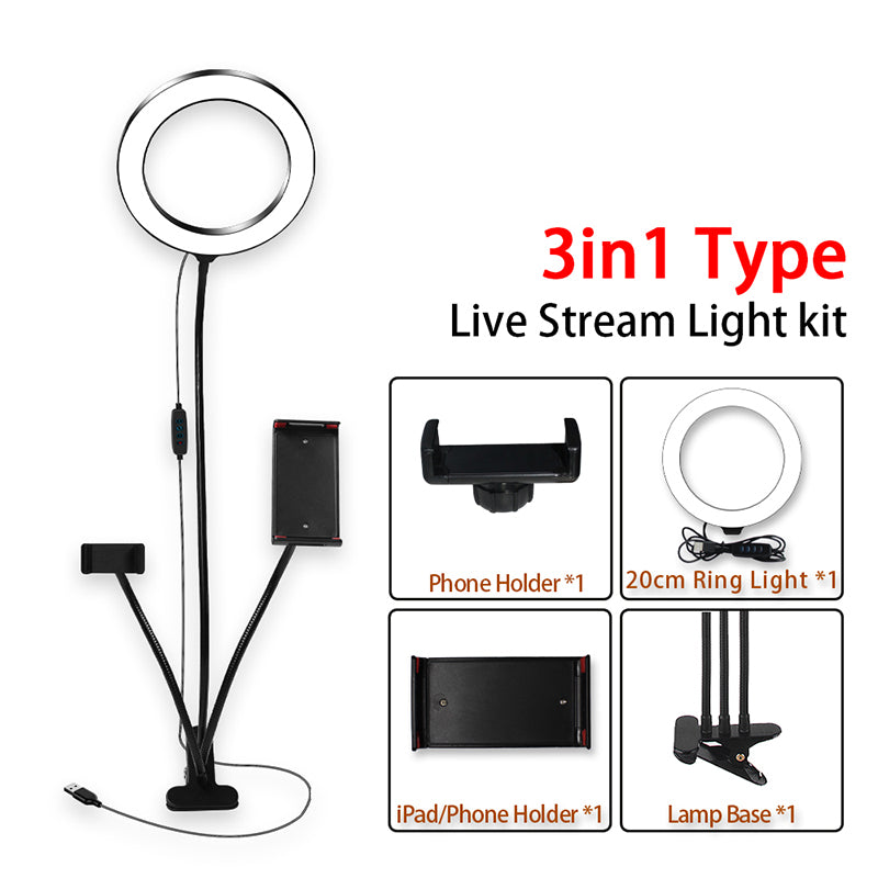 LED Ring Light Kit for Makeup Tutorials & Live Streams