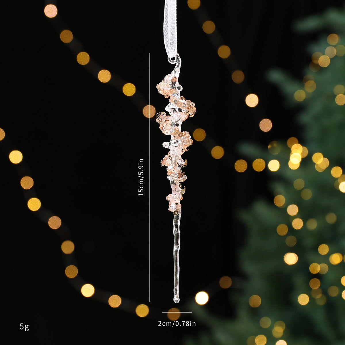 Sequin Acrylic Christmas Ornaments for Elegant Trees