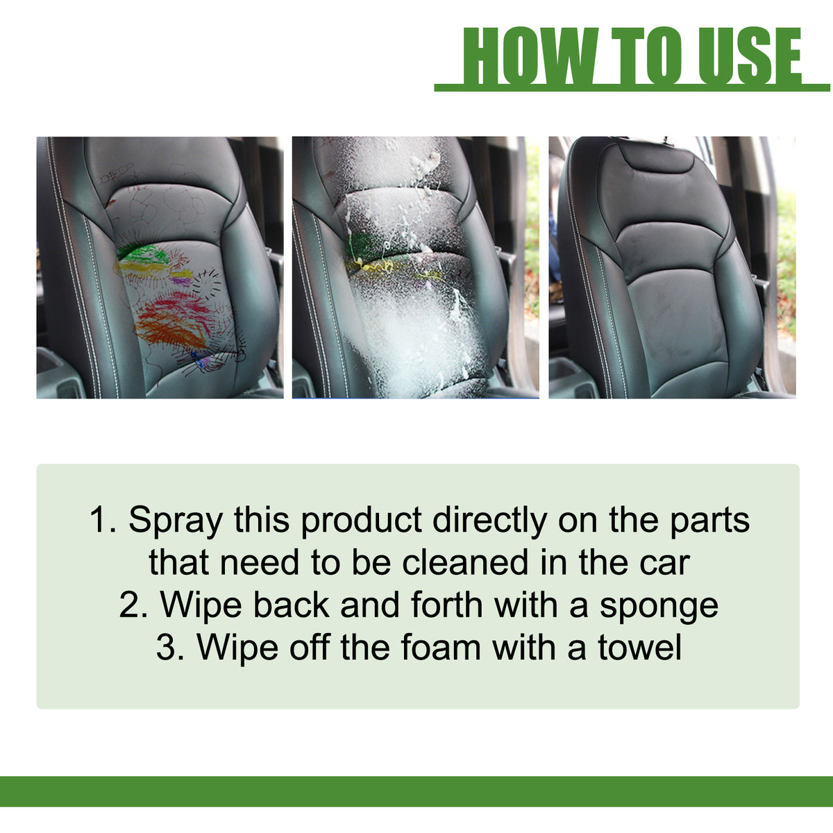 Car Interior Foam Cleaner for Stains, Grime & Dust