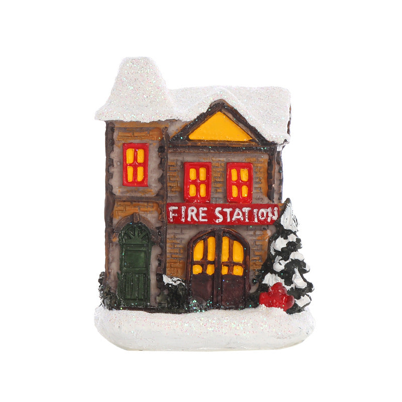 Christmas LED Snow House Decoration | Warm Village Glow