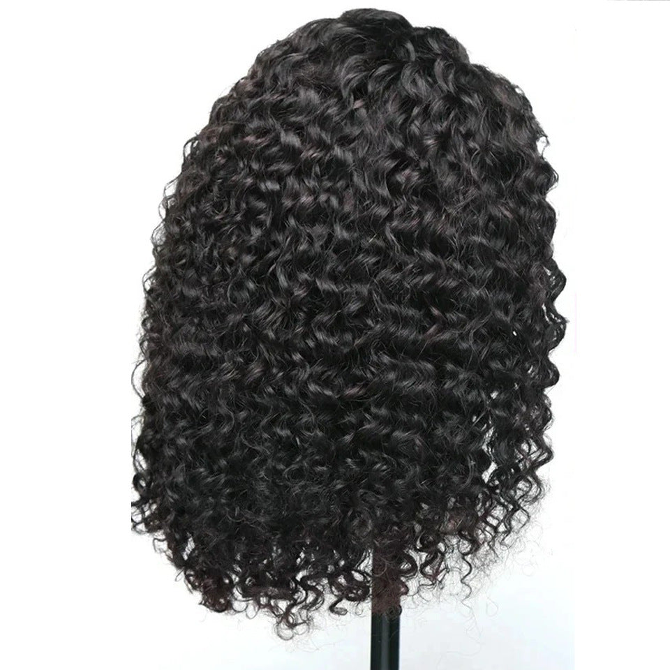 13x4 Lace Front Bob Wig With Deep-Curly Human Hair