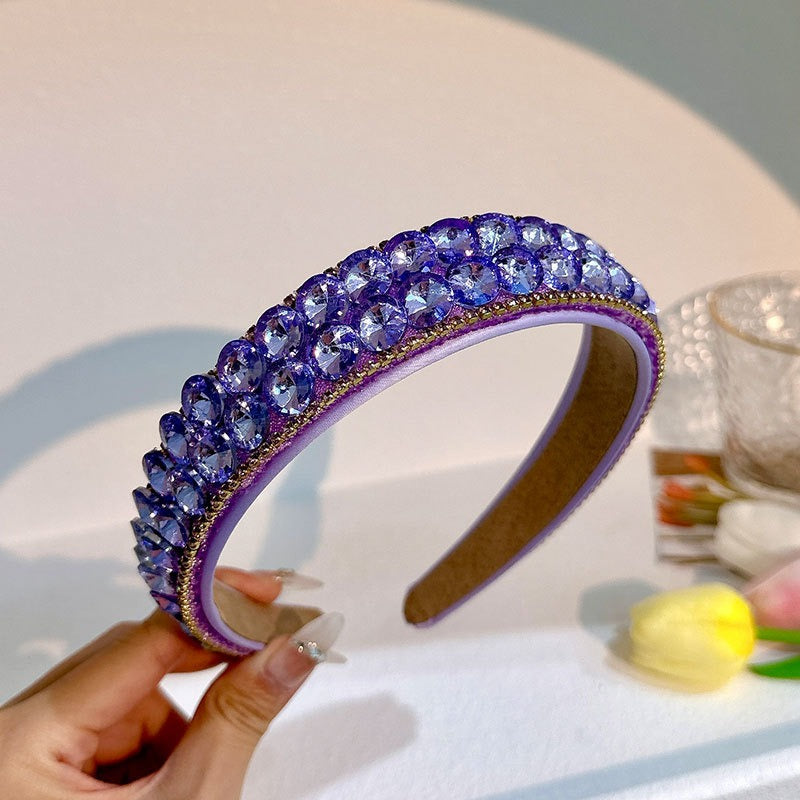 Purple Rhinestone Hairband for Instant Polished Glamour