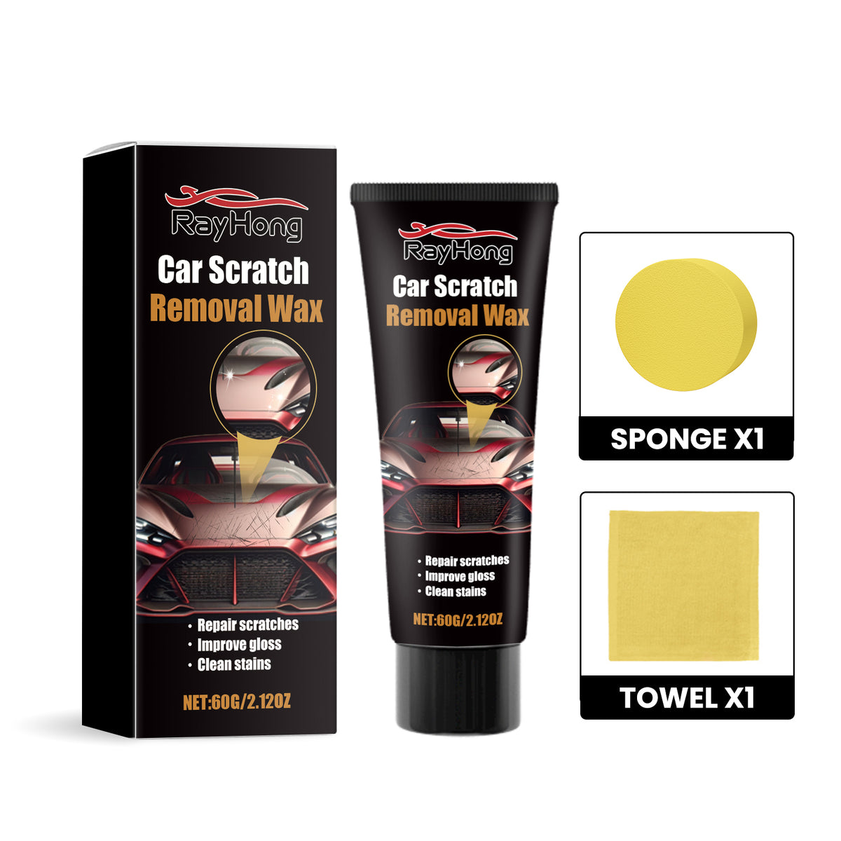Car Scratch Removal Wax for Glossy Paint Finish