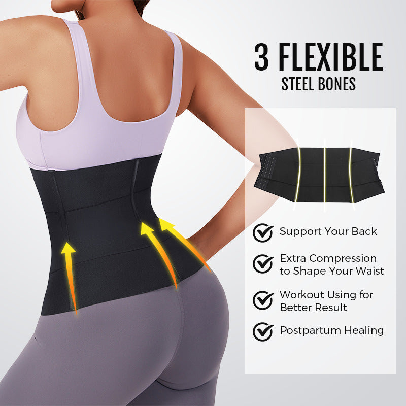Triple‑Belt Waist Trainer — Hourglass Sculpting & Back Support