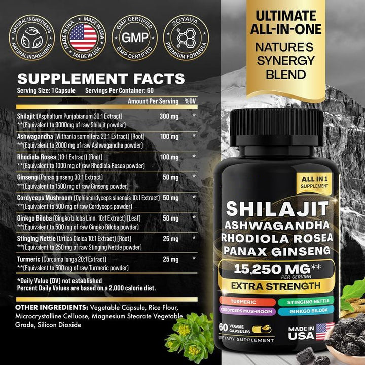Sea Moss Shilajit Collagen Capsules – Reduce Wrinkles