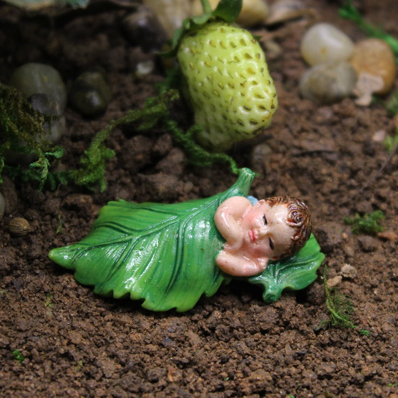 Miniature Sleeping Fairy Figurine for Fairy Gardens