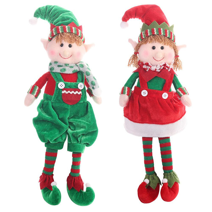 48cm Christmas Elf Doll Hanging Plush Holiday Decor