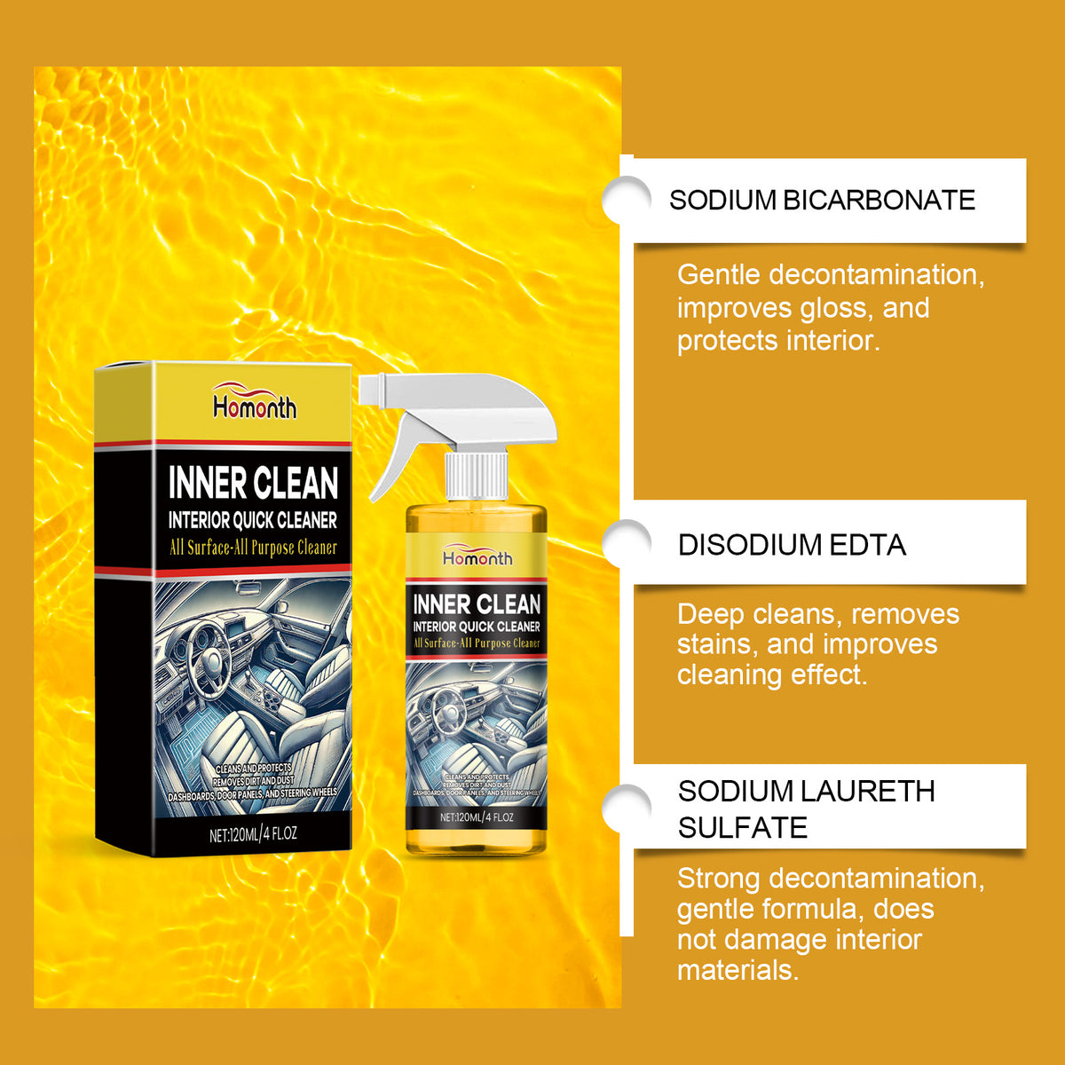 Car Interior Cleaner Spray That Restores Dashboard Gloss