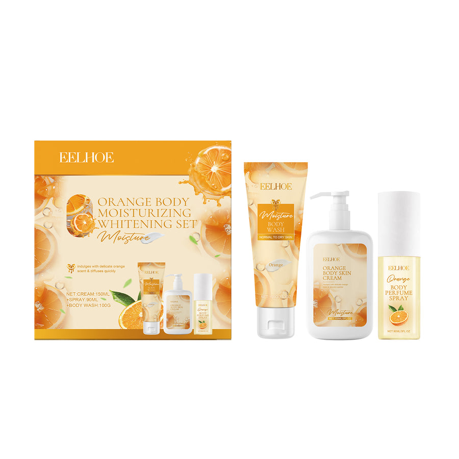 Orange Body Moisturizing Gift Set for Radiant Skin