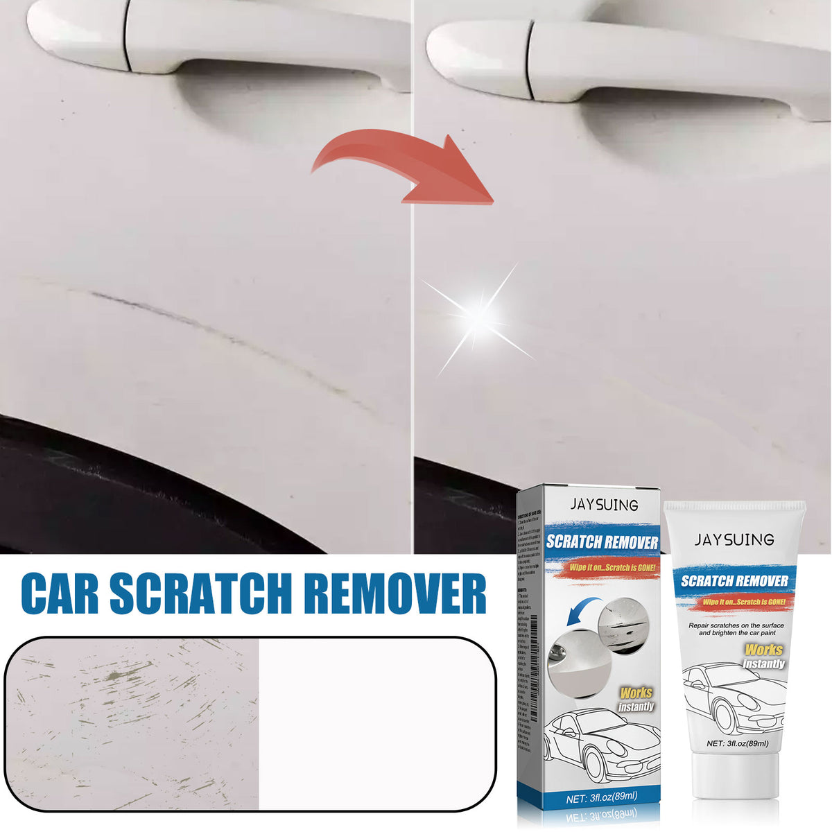Car Scratch Repair Cream for Minor Paint Marks at Home