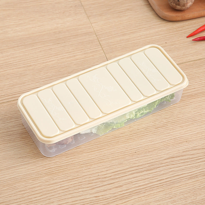 Clear Stackable Freezer Box for Dumplings and Vegetables