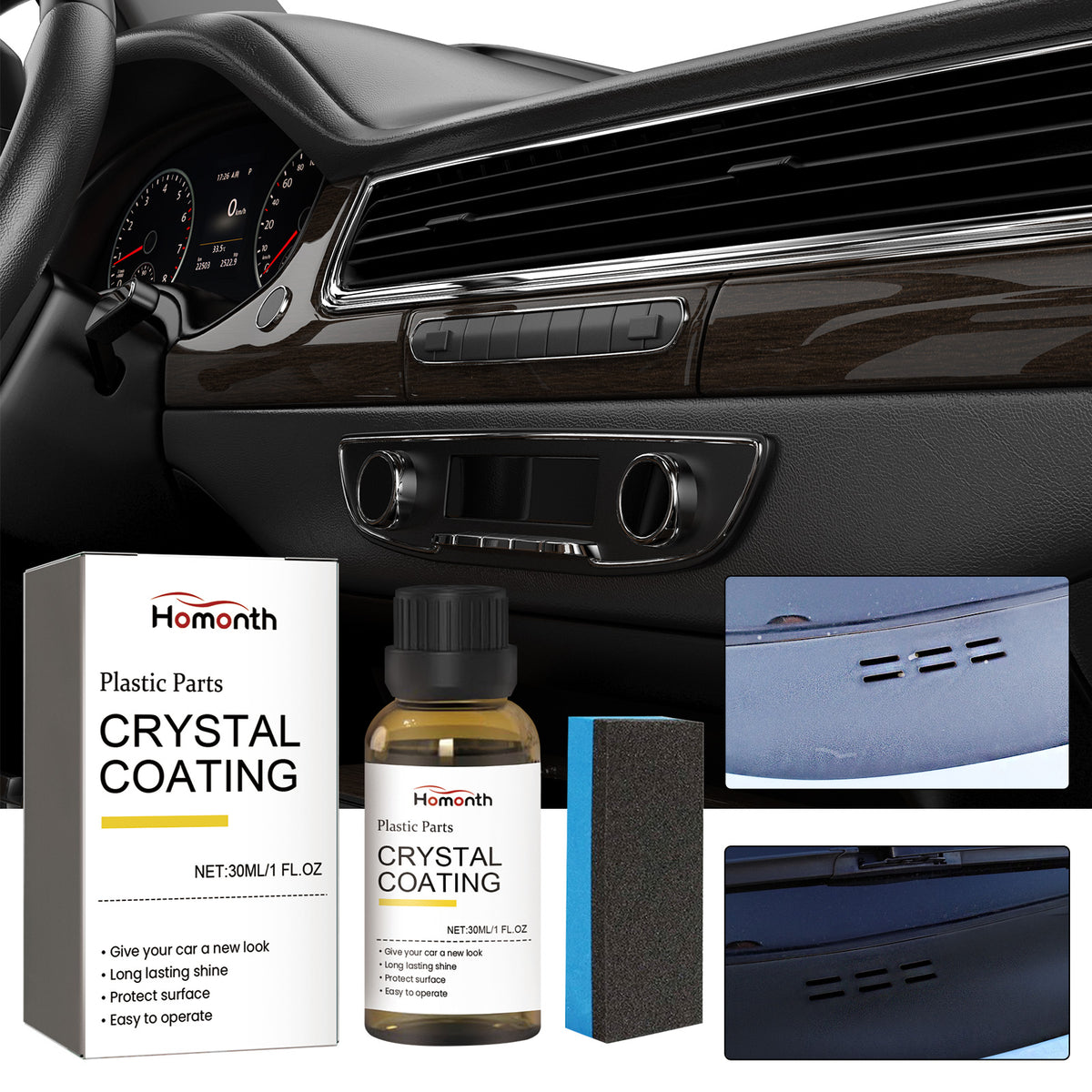 Automotive Plastic Coating for Faded Trim Restoration