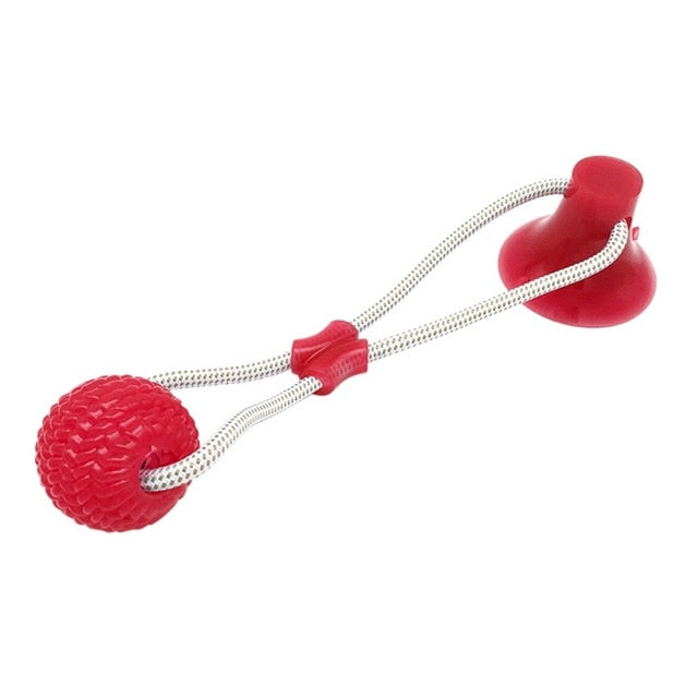 Interactive Dog Dental Chew Toy with Suction Cup Base