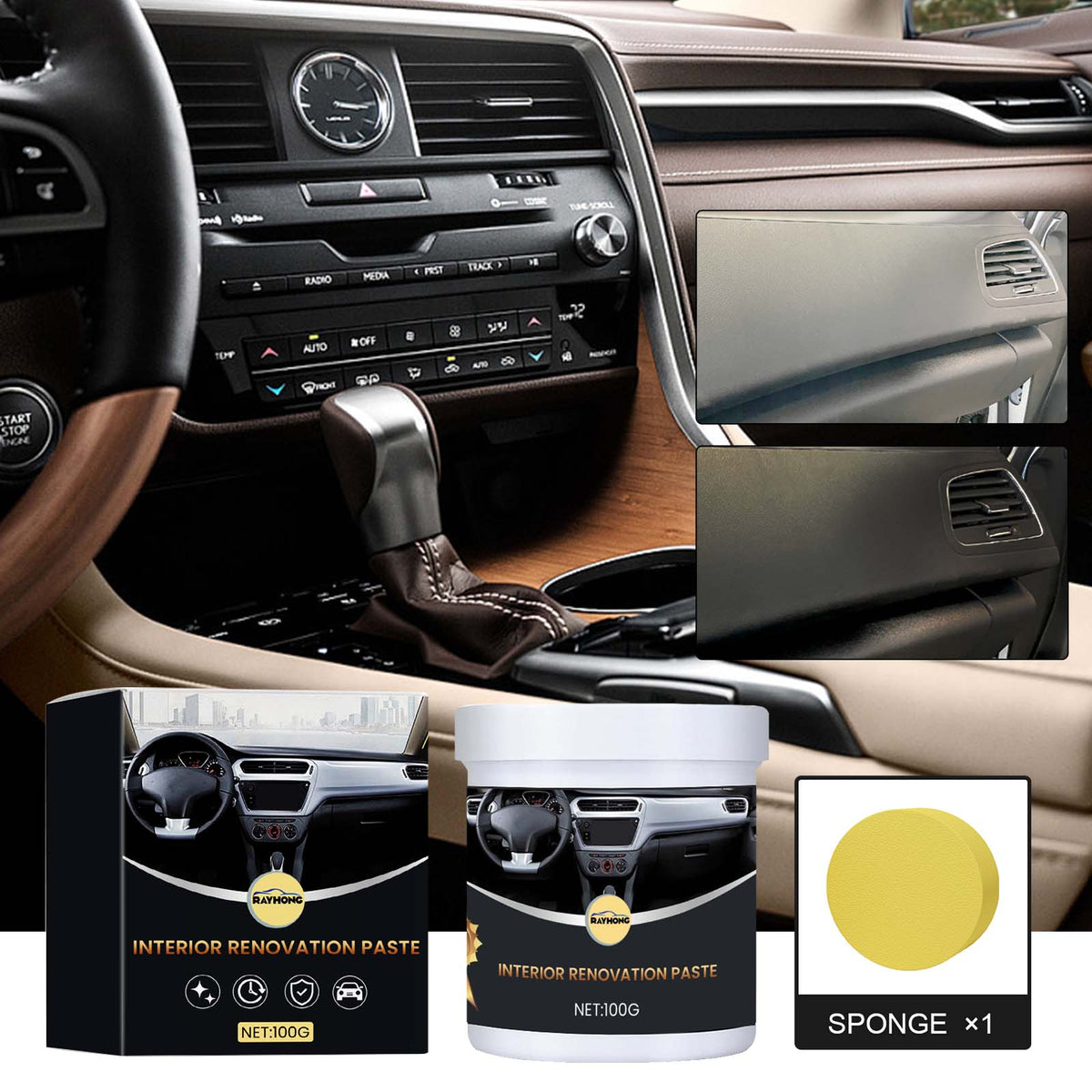 Automotive Interior Cleaning & Refurbishing Paste 100g