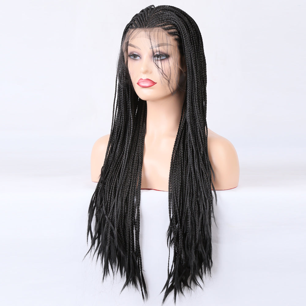 Long Box Braid Wig for Black Women, Instant Full Style