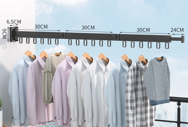 Wall-Mounted Drying Rack for Small-Space Laundry Rooms