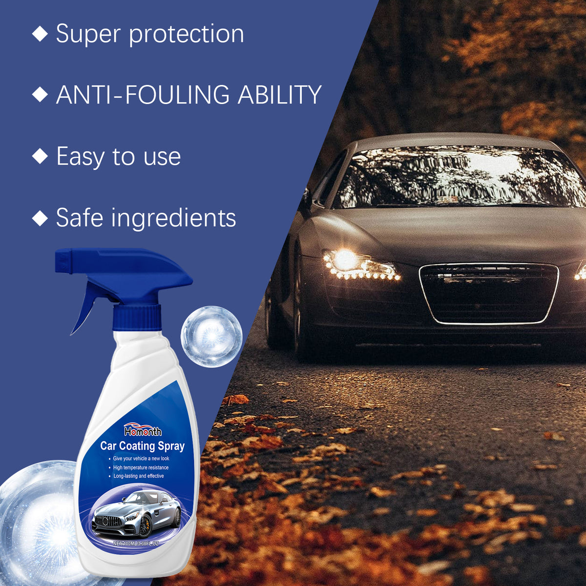 Car Paint Coating Spray for Gloss and Stain Protection