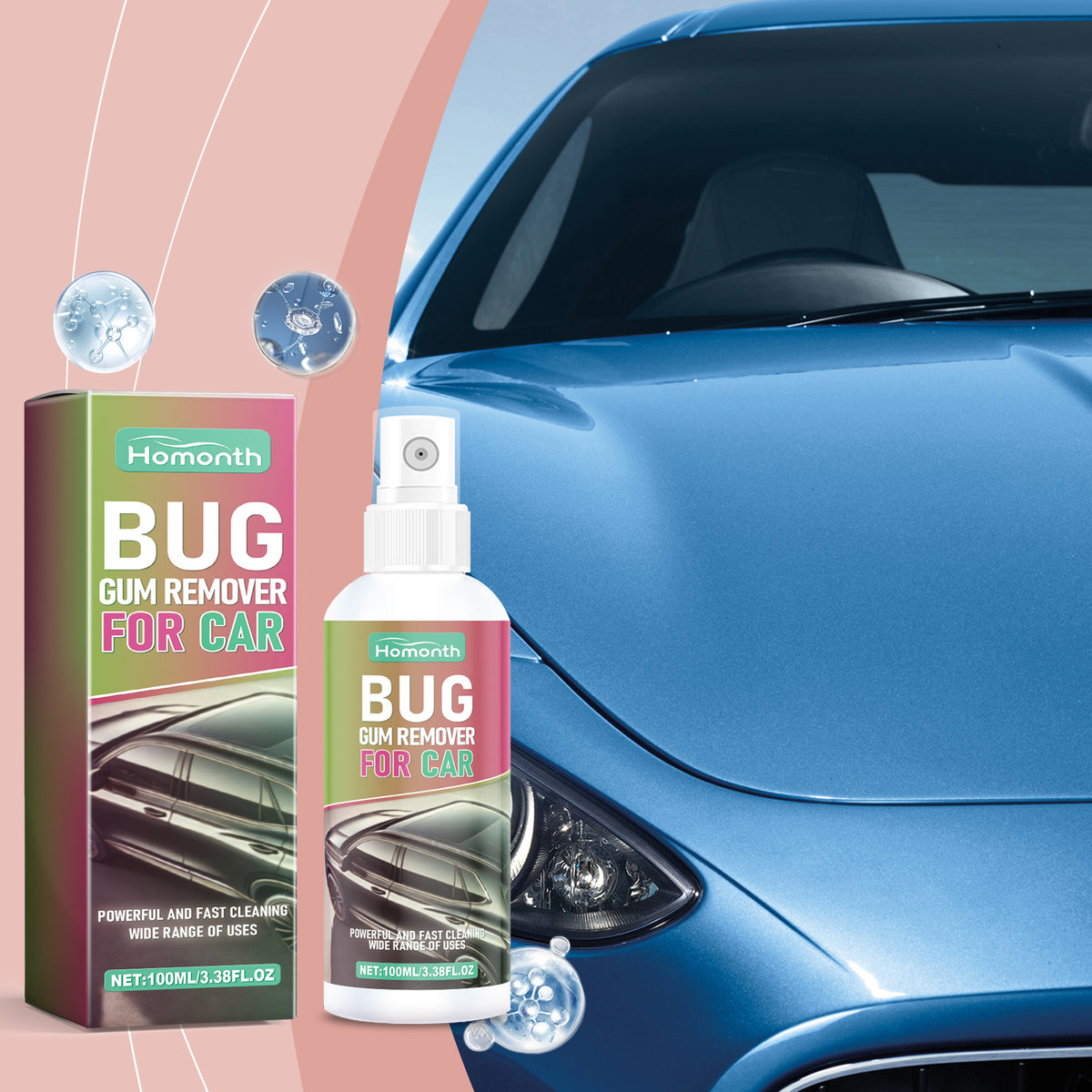 Car Tar Remover Spray for Fast Bug & Resin Cleanup
