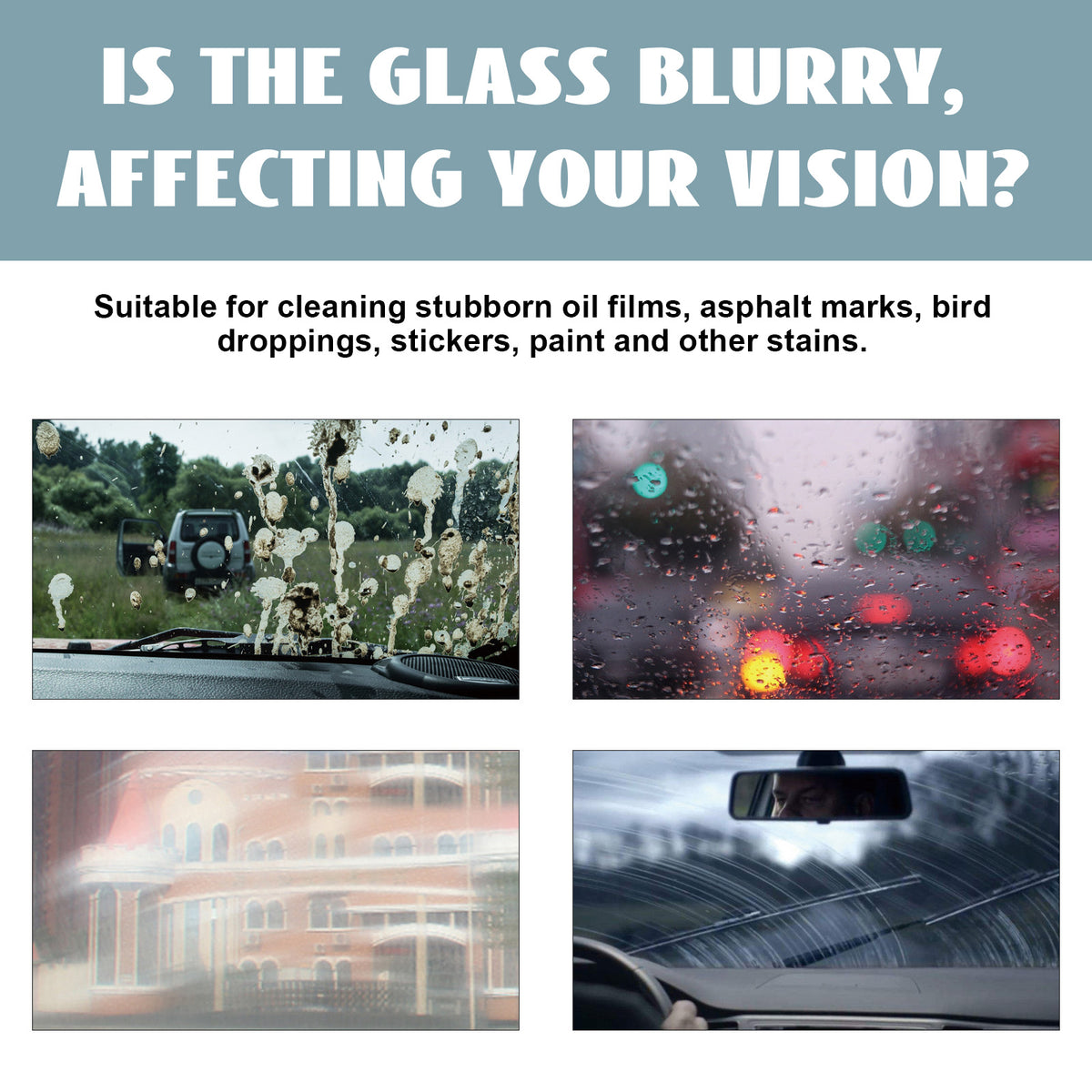 Automotive Glass Cleaner for Clearer Windshields