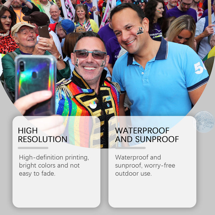 Temporary Face Stickers for Waterproof Festival Fun