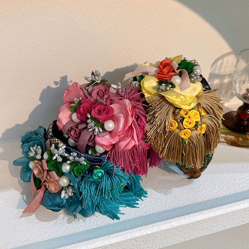 Handmade Flower Headband for Romantic Statement Style