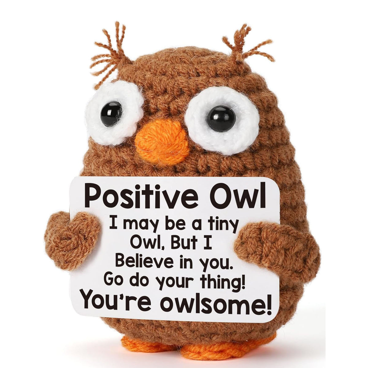 Positive Penguin Plush Toy for Cheerful Desk Decor