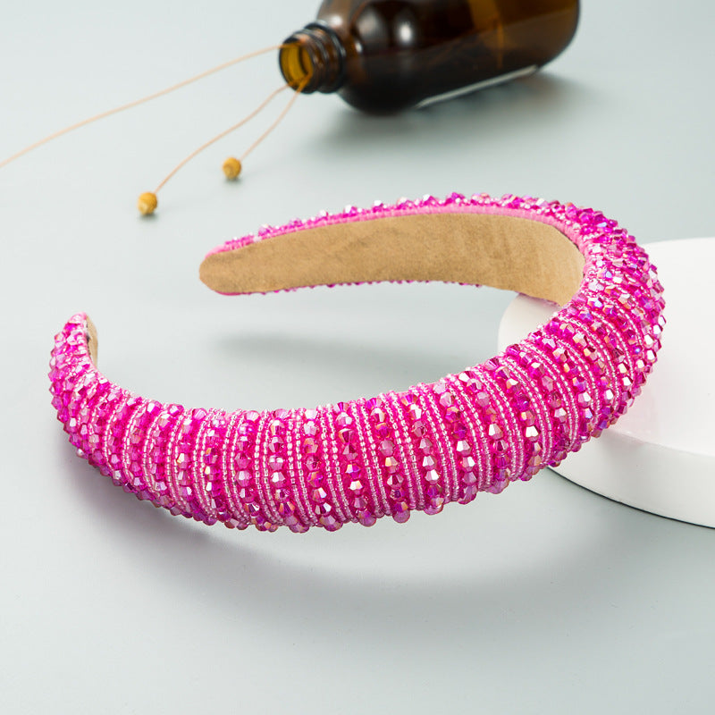 Beaded Hair Hoop Headband for Colorful Polished Style
