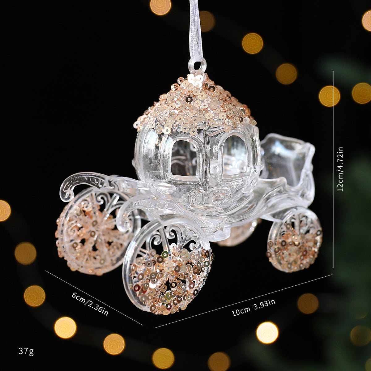 Sequin Acrylic Christmas Ornaments for Elegant Trees