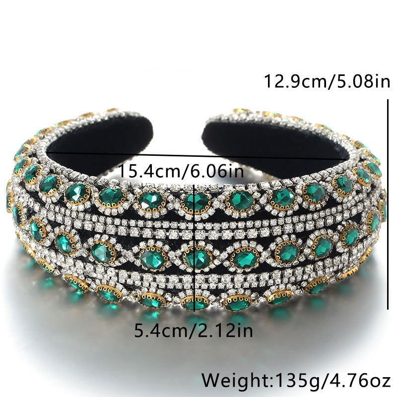 Baroque Crystal Headband for Vintage-Inspired Glamour