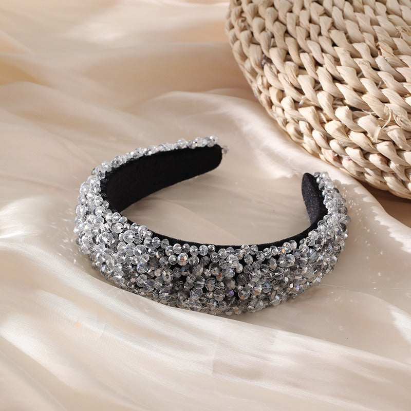 Beaded Crystal Headband for Glamorous Occasion Style